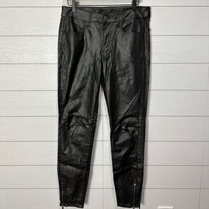 American Eagle Black Faux Leather Jegging Size 6